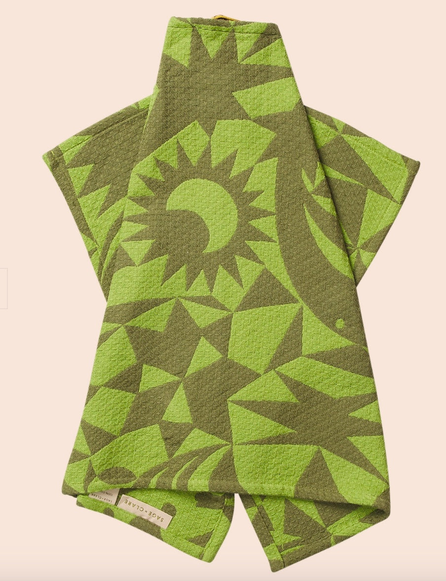 NORA TEA TOWEL | CACTUS GREEN