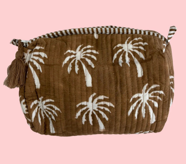 INDIE COSMETIC BAG | PALM TREE COCONUT