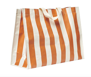 CARRYALL BEACH BAG I CLAY STRIPE