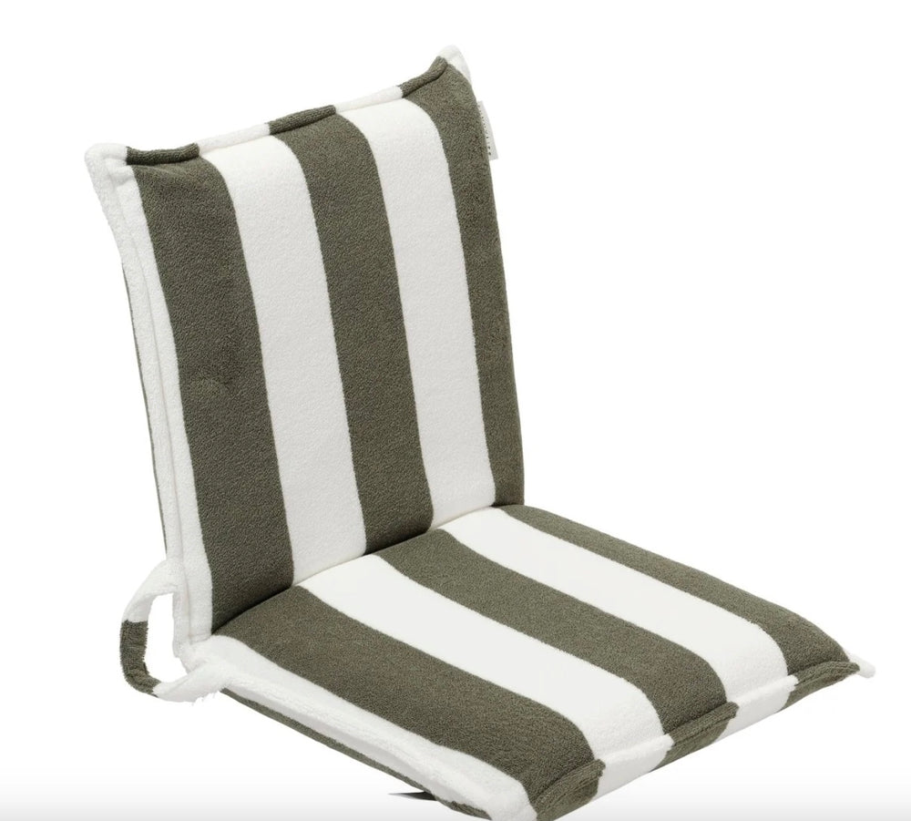 TERRY TRAVEL LOUNGER | OLIVE STRIPE