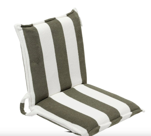 TERRY TRAVEL LOUNGER | OLIVE STRIPE