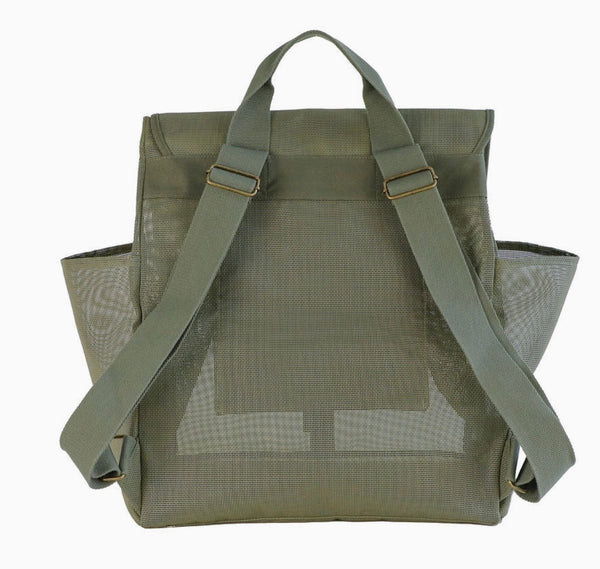 BEACH HAULER MESH BACKPACK | GREEN