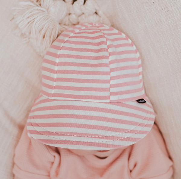 LEGIONNAIRE FLAP HAT I PINK STRIPE