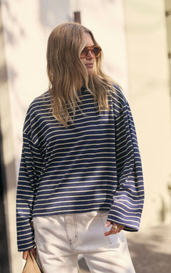BEAU LONG SLEEVE TEE | MARSHMELLOW STRIPE
