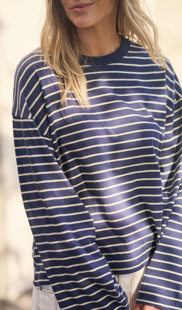 BEAU LONG SLEEVE TEE | MARSHMELLOW STRIPE