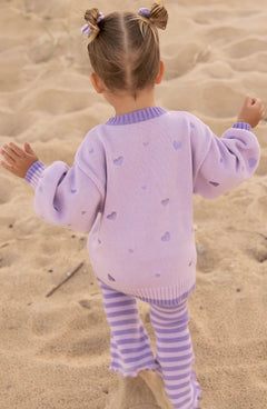 HEART TIE UP CARDIGAN | TWILIGHT