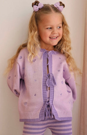 HEART TIE UP CARDIGAN | TWILIGHT