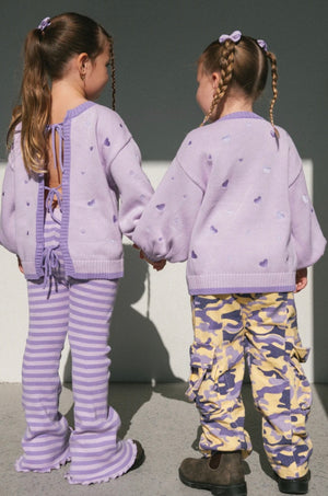 HEART TIE UP CARDIGAN | TWILIGHT