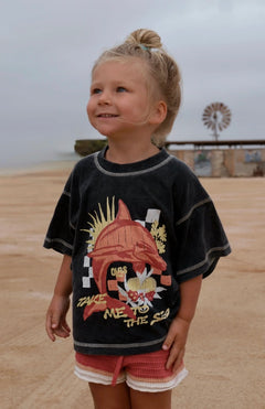 SEA CALLING MINI TEE | BLACK
