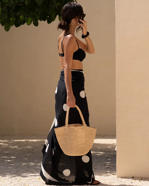 MINI RAFFIA TOTE I NATURAL