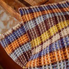 STELA CHECK TEA TOWEL | CORNFLOWER