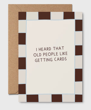OLD PEOPLE LIKE CARDS