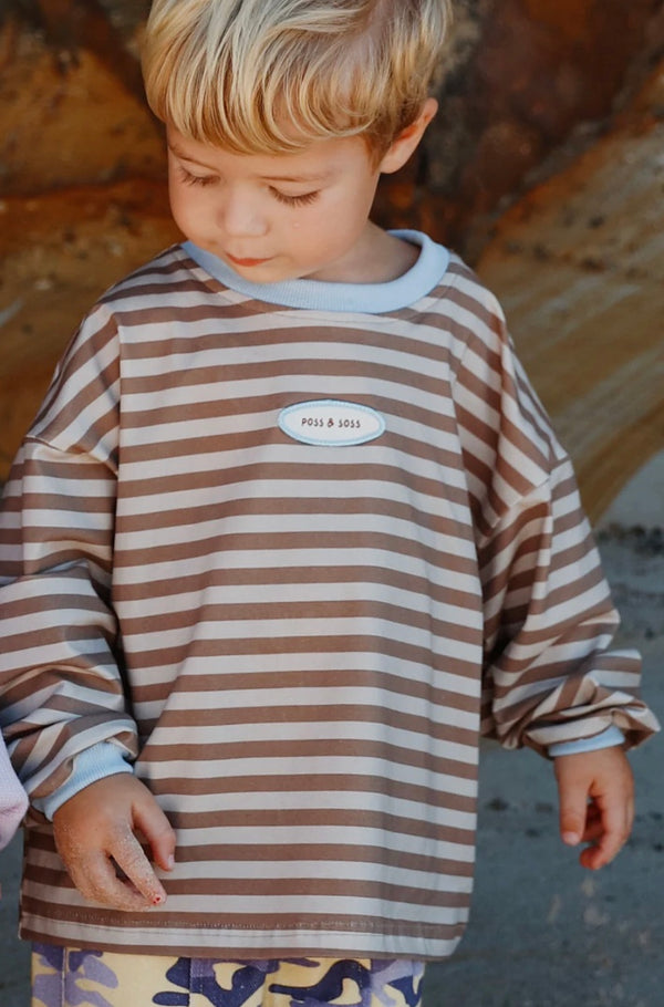 STRIPE LONG SLEEVE | STONE