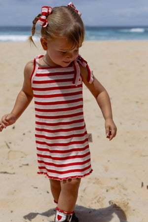 FLORENCE TIE DRESS I CANDY STRIPES
