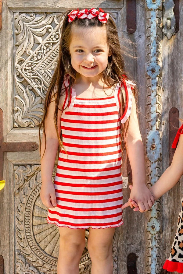 FLORENCE TIE DRESS I CANDY STRIPES