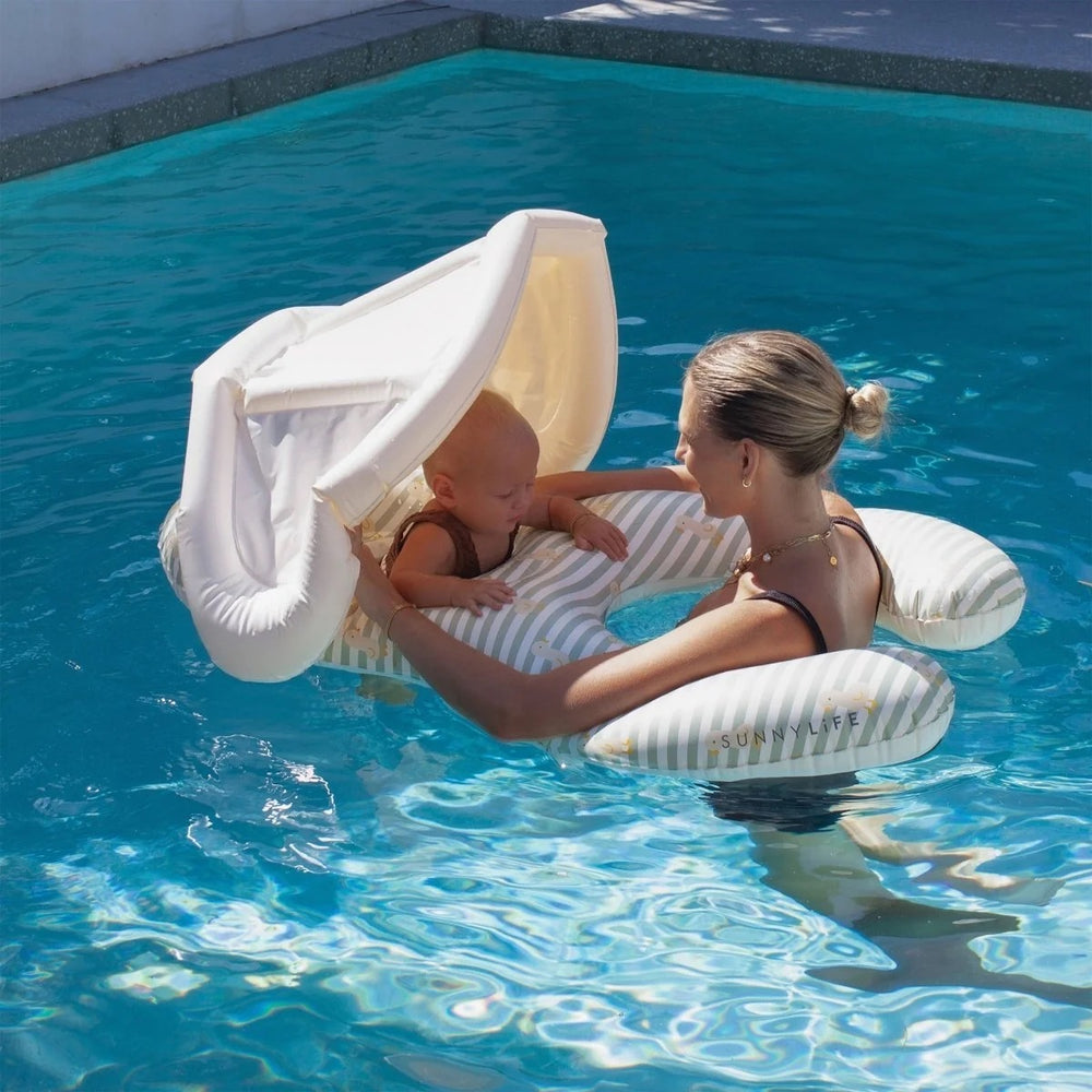 FLOAT TOGETHER BABY SEAT I DUCK SAGE STRIPE