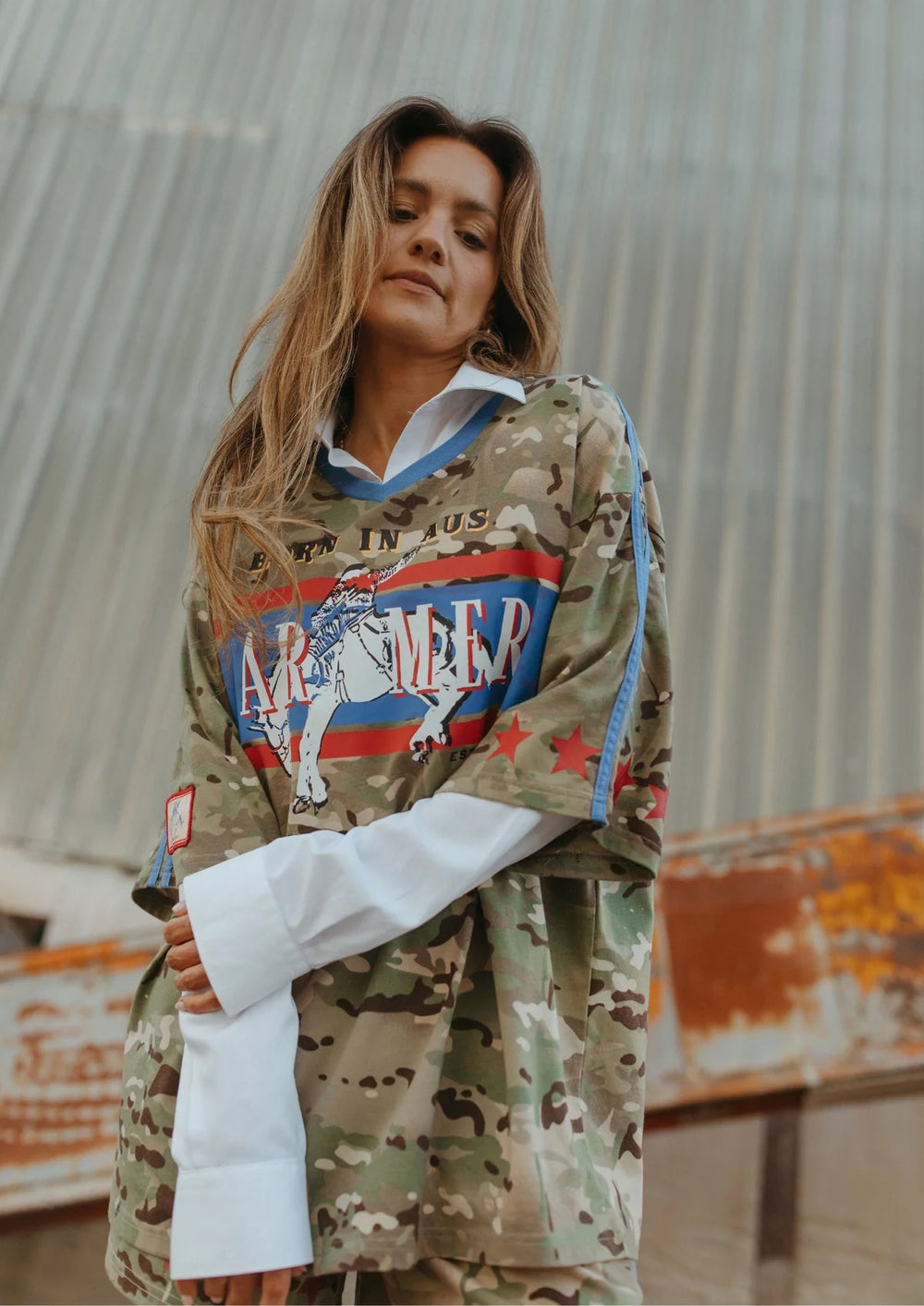 CAMO BORN IN AUS TEE