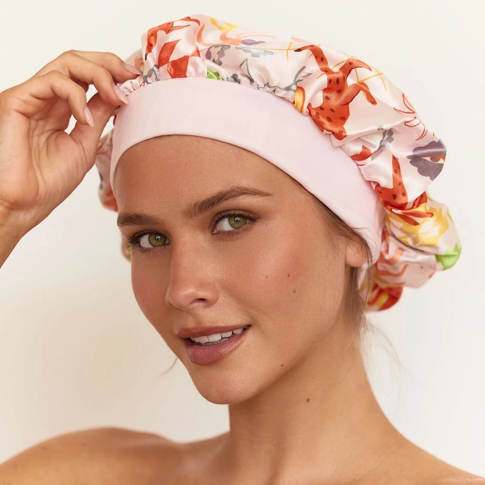 SATIN SLEEP BONNET I SANTORINI SUN