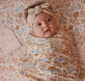 BRODERIE ORGANIC MUSLIN SWADDLE