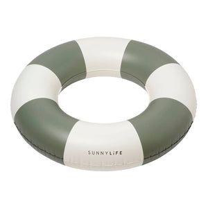 SLIM TUBE POOL RING I OLIVE STRIPE