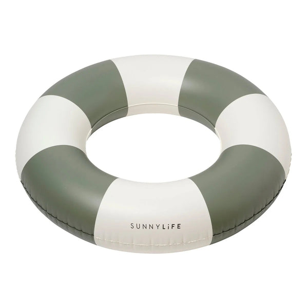SLIM TUBE POOL RING I OLIVE STRIPE