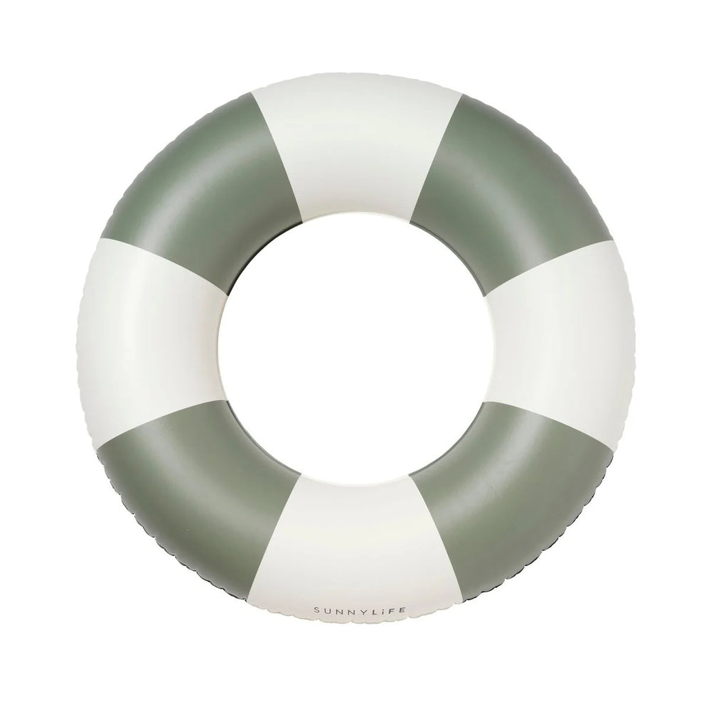 SLIM TUBE POOL RING I OLIVE STRIPE