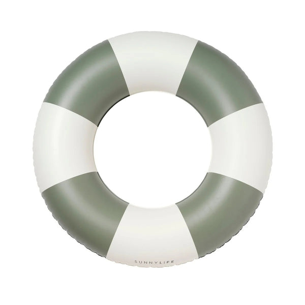 SLIM TUBE POOL RING I OLIVE STRIPE