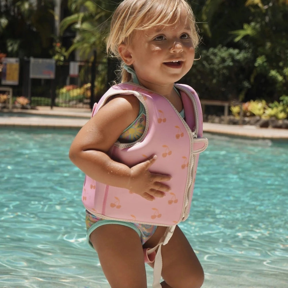 KIDS SWIM VEST COTTON CANDY I CHERRY