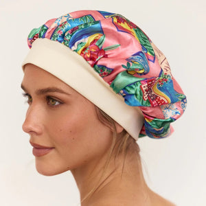 SATIN SLEEP BONNET I PINK POSTCARDS