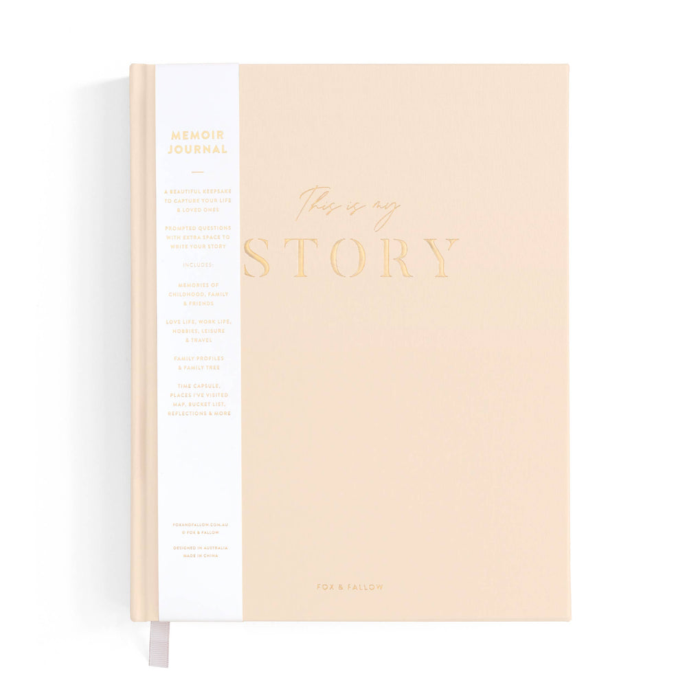 THIS IS MY STORY MEMOIR JOURNAL CREAM
