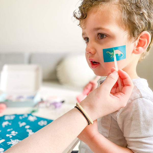 REUSABLE ADHESIVE FACE PAINT STENCILS | TEAL