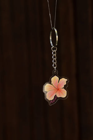 ALOHA HIBISCUS KEYRING