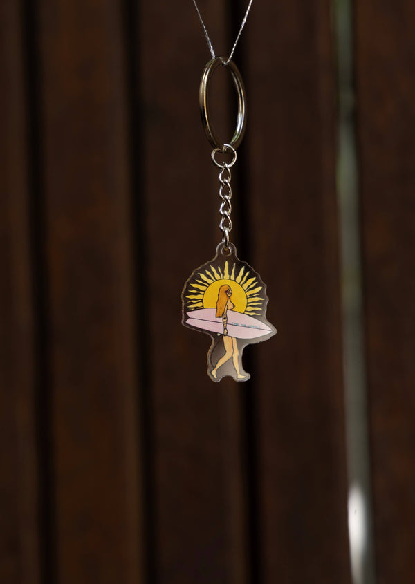 SURF GIRL KEYRING