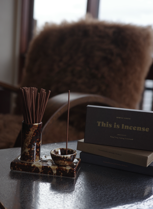 CERAMIC INCENSE CADDY | CHOCOLATE