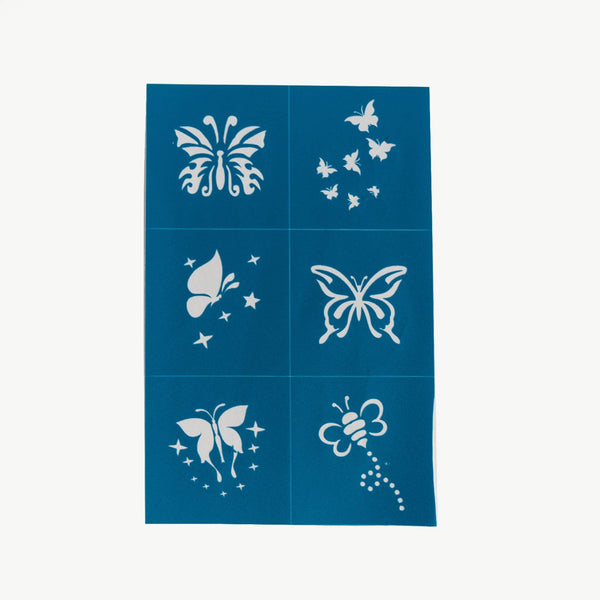 REUSABLE ADHESIVE FACE PAINT STENCILS | TEAL